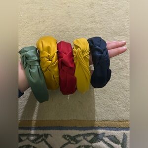 Lot 5 Y2K Early 2000s Early 00s Inspired Headbands 2 Yellow 1 Blue 1 Green 1 Red
